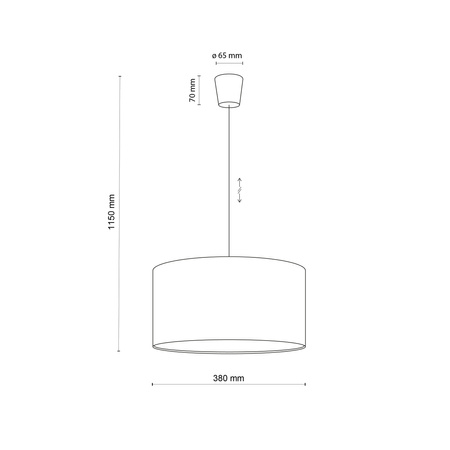 Lampa wisząca RONDO KIDS różowa 40cm TK Lighting 3231