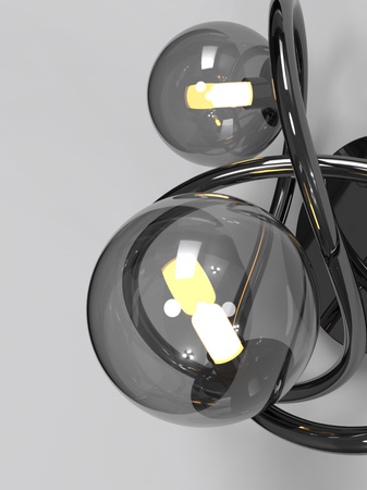 Kinkiet NANCY 2 czarny chrom Wofi Premium 4014-205