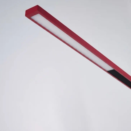 Czerwona lampa podłogowa LED z regulowanym liniowym ramieniem ONTARIO FLOOR DIMM SWITCH RED Azzardo AZ7203