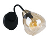 Unica lampa kinkiet czarny+złoty 1x40w e27 klosz dymiony Candellux 21-00866
