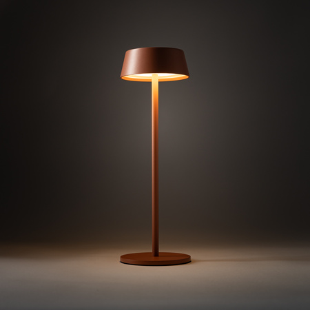 Lampka stołowa na stolik na tarasie w kolorze terakota USB 3000K AMY LED Nowodvorski 11534
