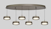 Lampa wisząca szóstka owalna Valensole brąz Aviano Lighting 7062-621