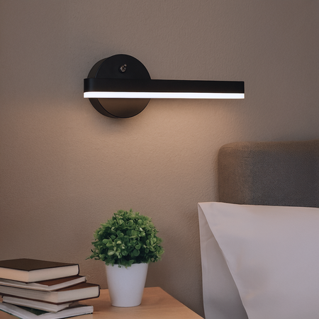 Kinkiet SYDNEY 6W LED BLACK prawy Milagro ML6348