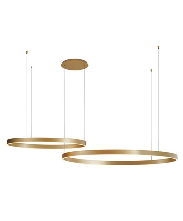 Lampa wisząca dwa złote owalne ringi ISAK LED 3000K Zuma Line 250067-GD