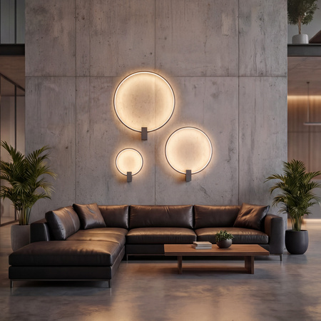 Kinkiet brązowa obręcz LED o średnicy 30cm VEXA BROWN 6W Tk Lighting 18303