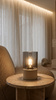 Kaszmirowa lampka na komodę z dymionym kloszem DEX Kaja Lighting K-6051
