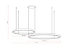 Lampa wisząca dwa złote owalne ringi ISAK LED 3000K Zuma Line 250067-GD