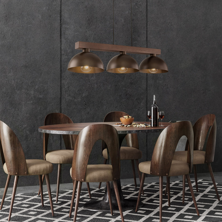 OSLO BROWN LAMPA WISZĄCA 3 TK Lighting 6299