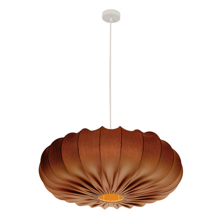 Lampa wisząca CAFEE skandynawska - z abażurem brązowym mokka 66cm 1xE27 Candellux Studio 31-39248