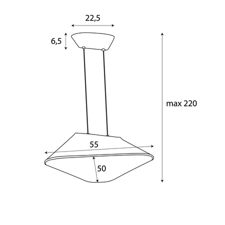 Czarna geometryczna lampa wisząca z filcu LED 3000K Carbon Maxlight P0567