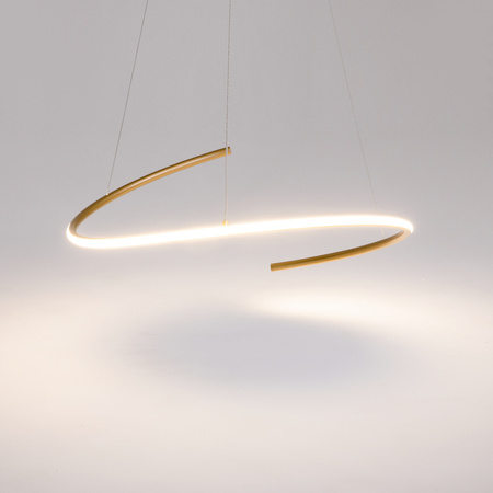 Nowoczesna lampa wisząca – subtelna, dynamiczna linia LED o barwie ciepłej Curve MOD242PL-L33BSK Maytoni