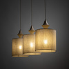 Lampa wisząca listwa trzy abażury z lnu AMURA SABIA 3xE27 Tk Lighting 11439