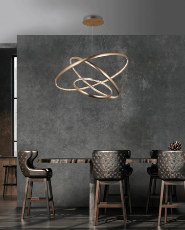 Lampa wisząca BRIGHTON 3 złota LED AZzardo AZ4429