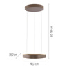 Lampa wisząca brązowa LED Q-STRETTO Paul Neuhaus 2689-97