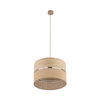 Lampa wisząca boho dzielony abażur 38cm z juty i imitacji drewna DORMA WOOD JUTA 1xE27 Tk Lighting 11786