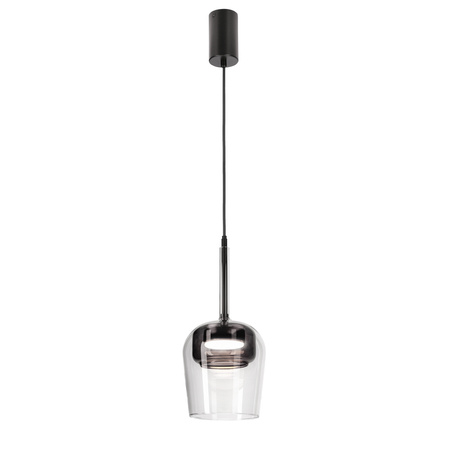 Lampa wisząca pojedyńcza z podwójnym kloszem bezbarwnym i dymionym GLAXI 1xGX53 Candellux Studio 31-50359