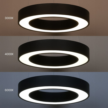 Czarna lampa wisząca z funkcją CCT Union 40W LED 3000-4000-6000K Milagro ML1866