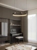 Lampa wisząca nieregularny czarny orkąg Maxlight P0661D Cayenne 60cm