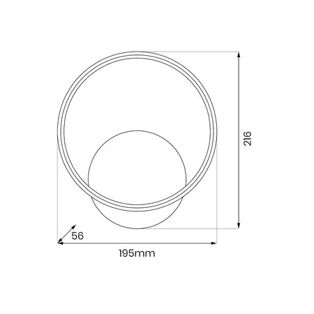 Kinkiet HOOP BLACK 7W LED Milagro ML1540