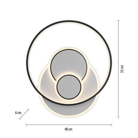 Lampa sufitowa okręgi LED 3000K MAILAK Paul Neuhaus 6392-16