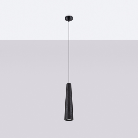 Lampa wisząca ELECTRA czarna beton Sollux SL.1355