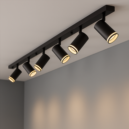 Oprawa Pipe Ring Spot Czarny 6xGU10 Milagro ML2075