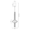 Lampa wisząca czarna ryflowana tuba ze szklanym kloszem Padre 7W LED Milagro ML2796