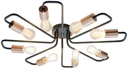 HERPE LAMPA SUFITOWA 8X60W E27 CZARNY Candellux 38-66947