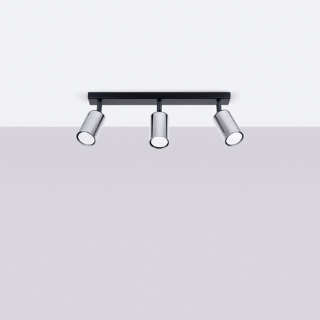 Plafon WINX 3 czarny/chrom Sollux SL.1368