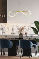 SUPREME lampa wiszaca 100cm złoty 22W LED 3000K biały Candellux 31-35615