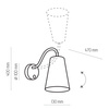 Kinkiet WIRE GOLD KINKIET 1 PŁ TK Lighting 826