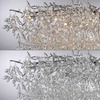 Ekskluzywna duża lampa wisząca 150x70cm chromowana z kryształkami do salonu RICICLE Paul Neuhaus 2037-17