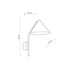 Kinkiet metalowy z kloszem w kształcie stożka CONO SABIA 1XE27 Tk Lighting 11474