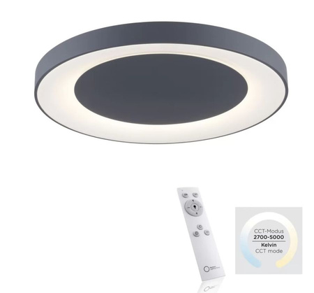 Lampa sufitowa plafon ANIKA czarny 70cm LED Leuchten Direkt 14327-18 sterowany pilotem