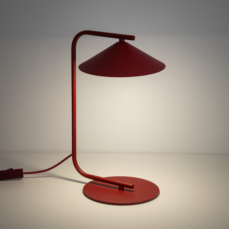 Lampka nocna metalowa w kolorze burgund 1XGX53 LUME BURGUND Tk Lighting 16215