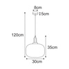 Lampa wisząca z miodowym kloszem i złotym detalem ARIA Kaja Lighting K-5895