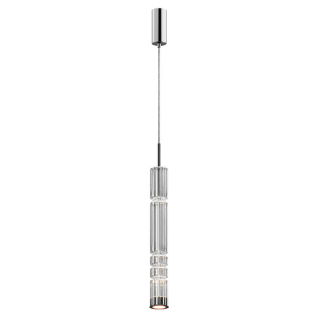 Szklana transparentna tuba wisząca o średnicy 8cm LED 3000K Ordo MOD272PL-L12CH3K Maytoni