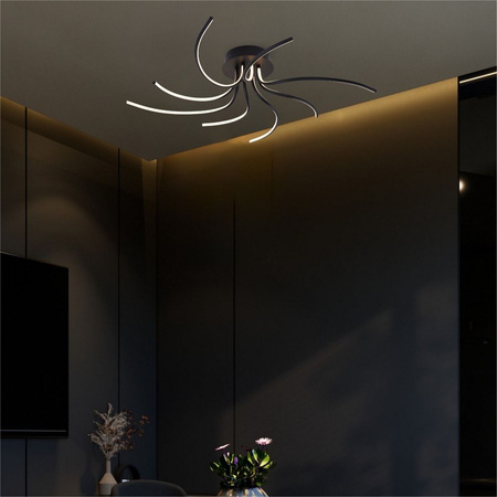 Lampa sufitowa czarna DIOGO LED Zuma Line 2200012-BK zmiana barwy światła