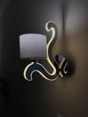 AMBROSIA 1 LAMPA KINKIET 1X40W E14 + 6W LED CHROM Candellux 21-33864