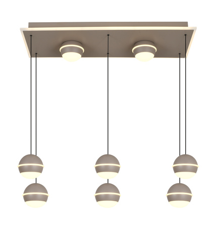 Lampa wisząca ósemka prostokątna Biarritz kaszmirowa Aviano Lighting 7047-913