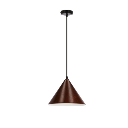 DUNCA LAMPA WISZĄCA 25 CZARNY 1X40 E27 KLOSZ CIEMNY ORZECHOWY Candellux 31-23438