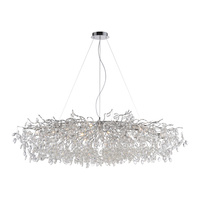 Ekskluzywna duża lampa wisząca 150x70cm chromowana z kryształkami do salonu RICICLE Paul Neuhaus 2037-17