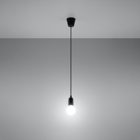 Lampa wisząca DIEGO 1 czarna Sollux SL.0572