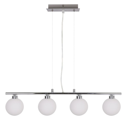 Raisa lampa wisząca chromowy 4x40 g9 klosz biały Candellux 34-01399