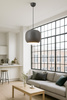 6026-117 Lampa wisząca jedynka Positano szara