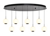 Lampa wisząca owalna ósemka LED Luberon czarny chrom Aviano Lighting 7051-805
