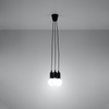 Lampa wisząca DIEGO 3 czarna Sollux SL.0573