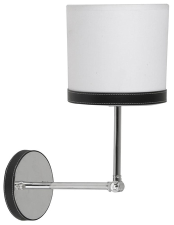 TIDA LAMPA KINKIET 1X40W E14 CHROM/ABAŻUR PŁÓTNO/SKÓRA Candellux 21-31115