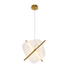 Lampa wisząca mosiężna z płaskim szklanym kloszem i rurkami LED RELAX 15W LED 3000K Candellux Studio 31-50823