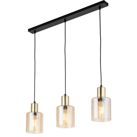 SIERRA GOLD AMBER LAMPA WISZĄCA 3 LISTWA TK Lighting 6666